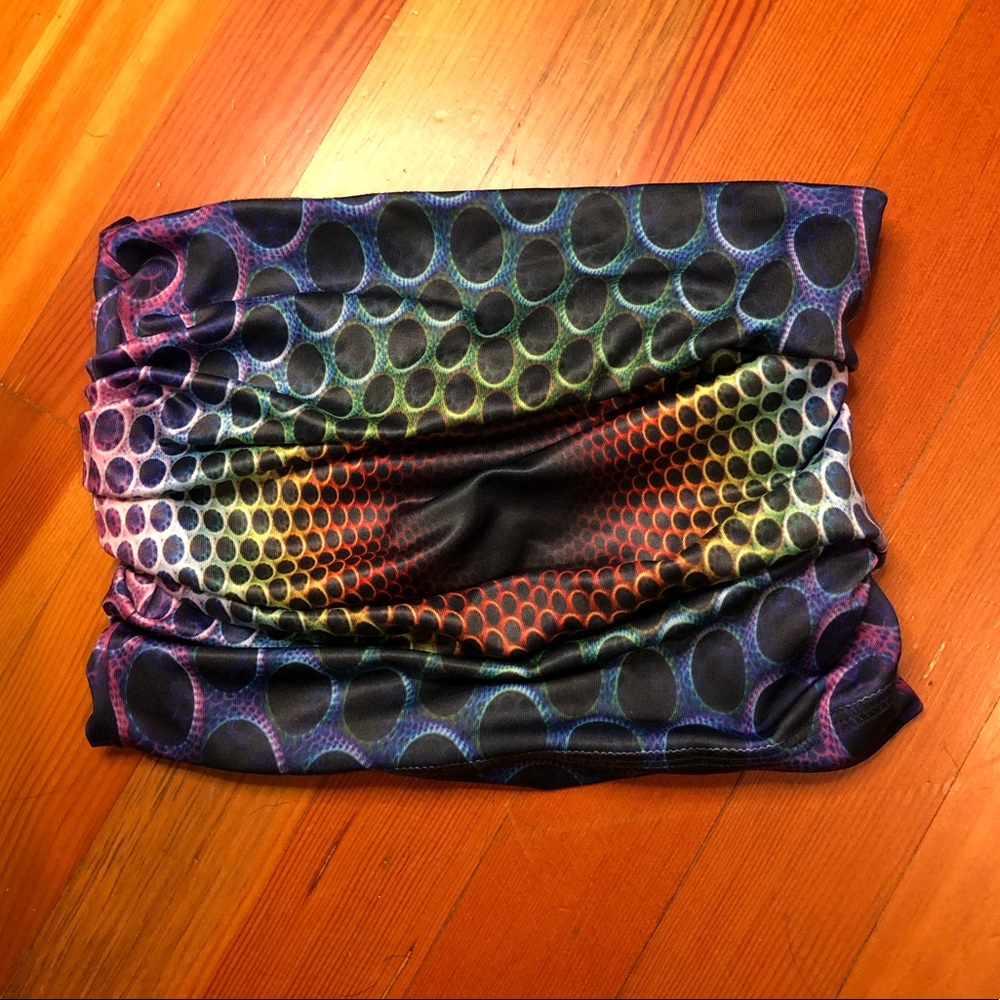 Kill Your Culture Trippy rainbow head wrap gaiter OS